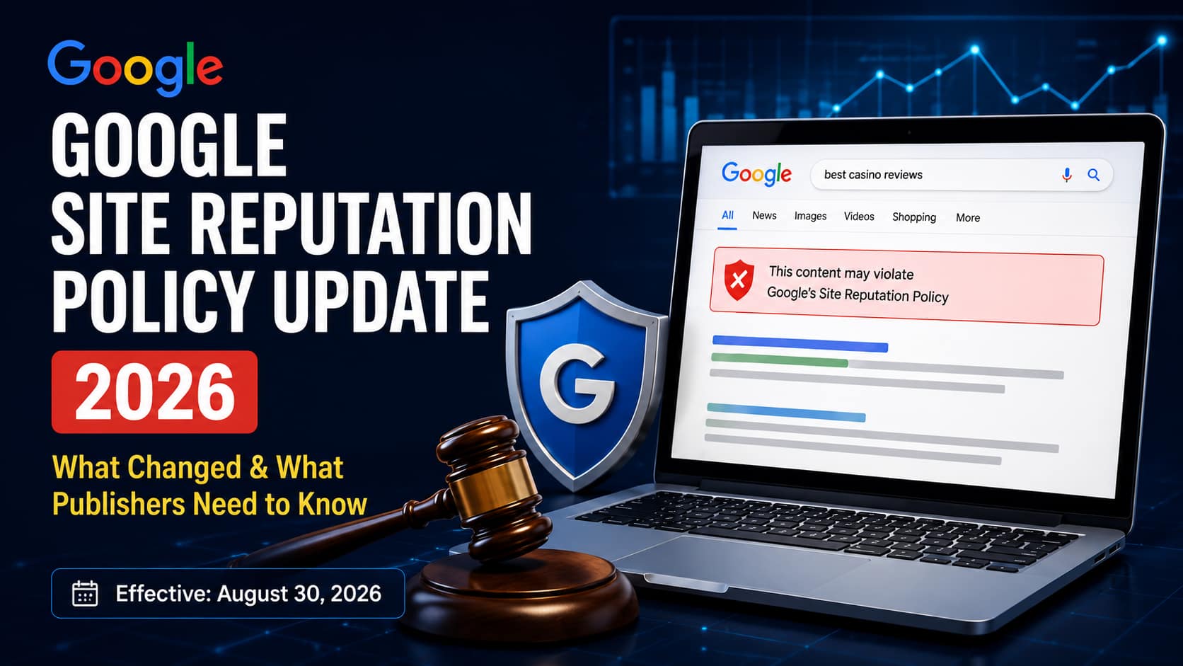 Google Site Reputation Policy Update 2026 featured image showing SEO policy changes